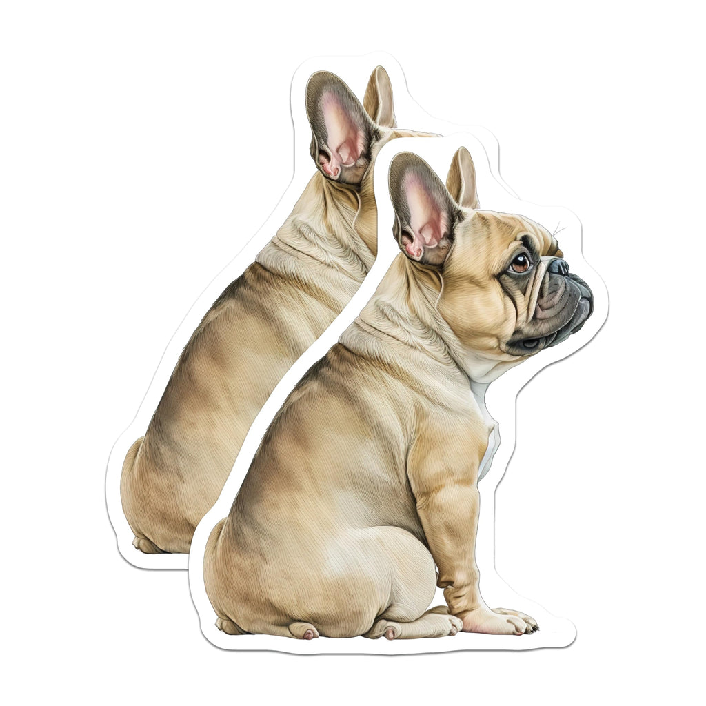 (2 Pack) French Bulldog Magnets - Dog Breed Magnet - Cute Bulldog Home Decor - 5" On Longest Side - Premium Magnet - for Cars, Refrigerators, Toolboxes, Lockers - Made in USA - MAG14253