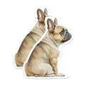 (2 Pack) French Bulldog Magnets - Dog Breed Magnet - Cute Bulldog Home Decor - 5" On Longest Side - Premium Magnet - for Cars, Refrigerators, Toolboxes, Lockers - Made in USA - MAG14253