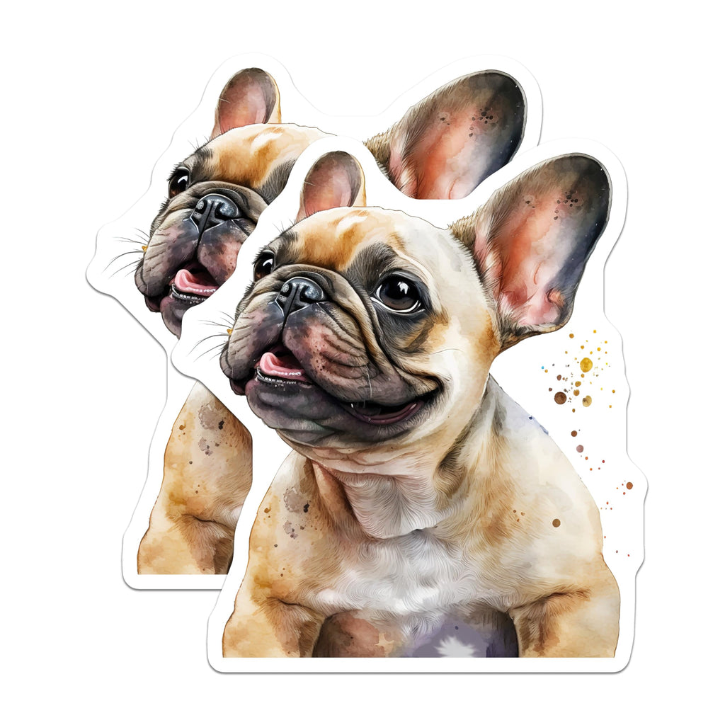 (2 Pack) French Bulldog Magnets - Dog Breed - Cute Pet Illustration - 5" On Longest Side - Premium Magnet - for Cars, Refrigerators, Toolboxes, Lockers - Made in USA - MAG16423