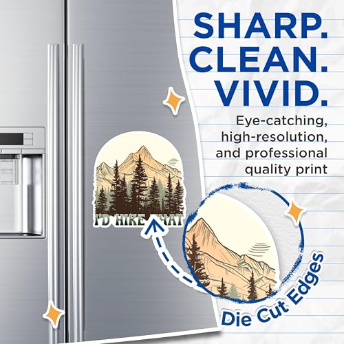 (2 Packs) I'd Hike That Love to Hike Magnets - Hiking Hiker Outdoorsman Magnets - 5 Inches On Longest Side - Premium Magnet - for Fridges, Toolboxes, Cars - Made in USA - MAG2482