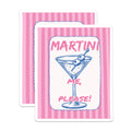 (2 Pack) Martini Magnets - Funny Cocktail Decor - Retro Bar Accessory - Drink Lover Kitchen Fridge Magnets - 5 Inches On Longest Side - Thick Durable Magnet - Made in USA - MAG36947