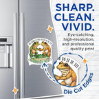(2 Pack) Frog Companionship Magnets - Inspirational Animal Quotes - Wildlife Awareness - 5" On Longest Side - for Cars, Fridges, Toolboxes - Made in USA - MAG4356