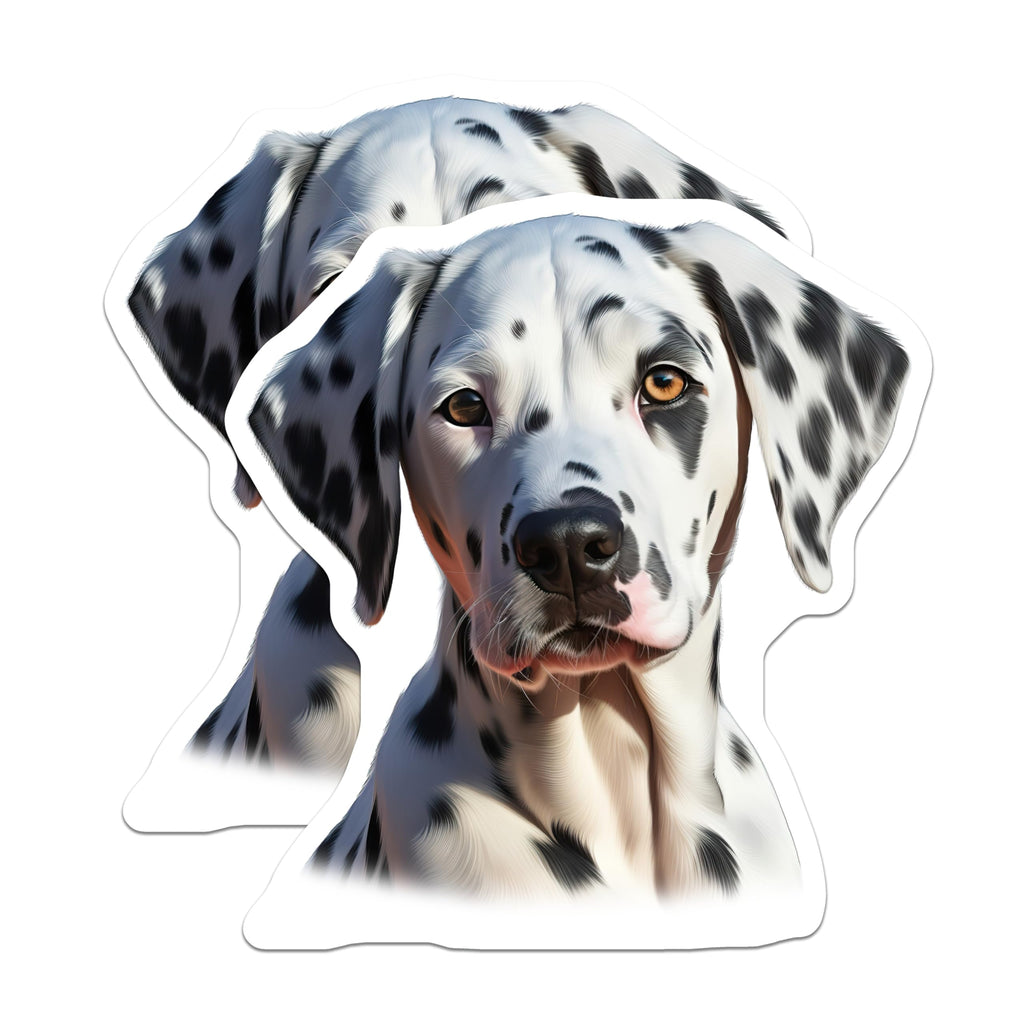 (2 Pack) Dalmatian Dog Magnets - Black White Spotted Puppy Decor - Animal Lover Pet Portrait Magnet - 5 Inches On Longest Side - Thick Durable Magnet - Made in USA - MAG24625
