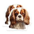 (2 Pack) Cavalier King Charles Spaniel Magnets - Dog Lover Decor - Pet Parent Refrigerator Magnets - 5 Inches On Longest Side - Thick Durable Magnet - Made in USA - MAG25247