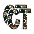 (2 Pack) CT Camo Magnets - Camouflage Letters Fridge - Military Style Decor - Tactical Pattern - Outdoor Theme Art - Man Cave - 5 Inches On Longest Side - Thick Durable Magnet - Made in USA - MAG21775