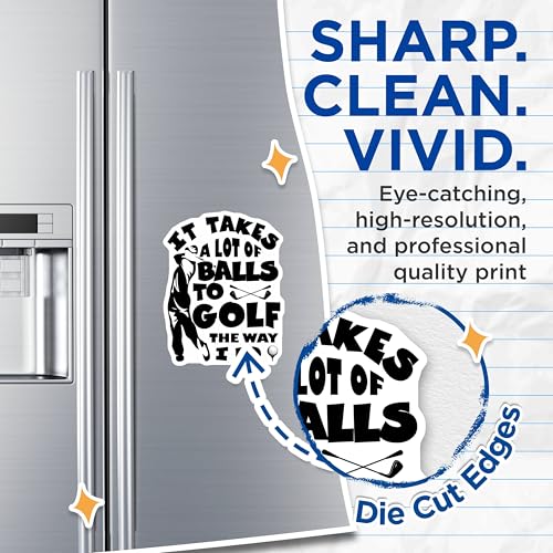 (2 Pack) Golfing Enthusiast Magnets Magnets - Humorous Golf Quotes - Hobby Golf Decoration - 5" On Longest Side - Made in USA - Sticks to Refrigerators & Metal Surfaces - MAG8917