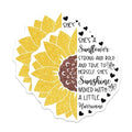 (2 Pack) Sunflower Stickers - Inspirational Quote Stickers - Heartfelt Decal Stickers - 5" On Longest Side - Sticks to Smooth Flat Surfaces - Made in USA - BMCS5302