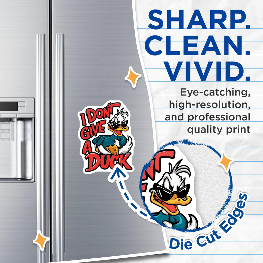 (2 Pack) Sassy Duck Magnets - I Dont Give a Duck - Attitude Duck - Funny Quote Magnets - 5" On Longest Side - Premium Magnet - for Cars, Refrigerators, Toolboxes, Lockers - Made in USA - MAG15686