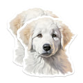 (2 Pack) White Fluffy Puppy Magnets - Dog Lover Decor - Pet Owner Accessory - 5 Inches On Longest Side - Thick Durable Magnet - Made in USA - MAG28227