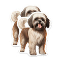 (2 Pack) Shih Tzu Magnets - Cute Dog Lover Pet Owner Home Decor - Animal Enthusiast Fridge Locker Accessory - 5 Inches On Longest Side - Thick Durable Magnet - Made in USA - MAG29017