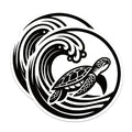 (2 Pack) Sea Turtle Wave Magnets - Ocean Life Decor - Coastal Kitchen Refrigerator Magnets for Ocean Lovers - 5 Inches On Longest Side - Thick Durable Magnet - Made in USA - MAG38881