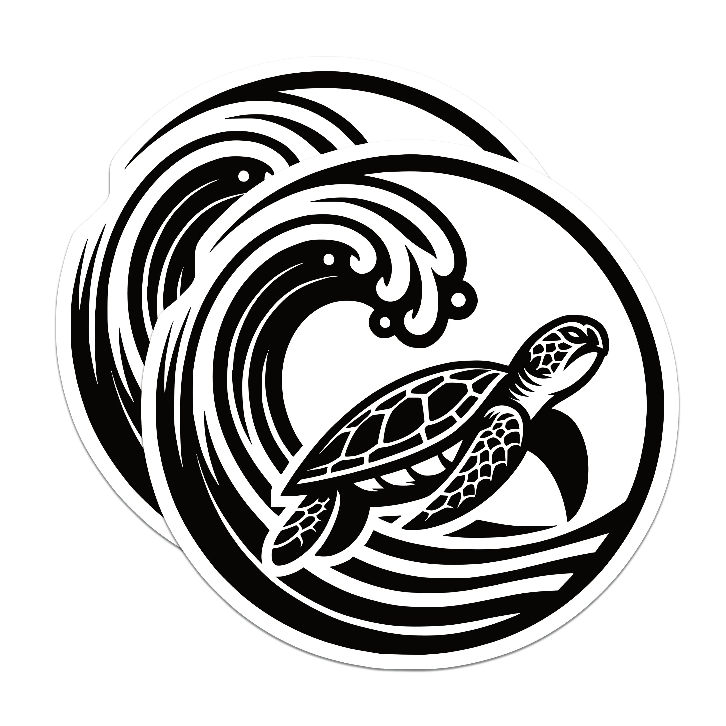 (2 Pack) Sea Turtle Wave Magnets - Ocean Life Decor - Coastal Kitchen Refrigerator Magnets for Ocean Lovers - 5 Inches On Longest Side - Thick Durable Magnet - Made in USA - MAG38881