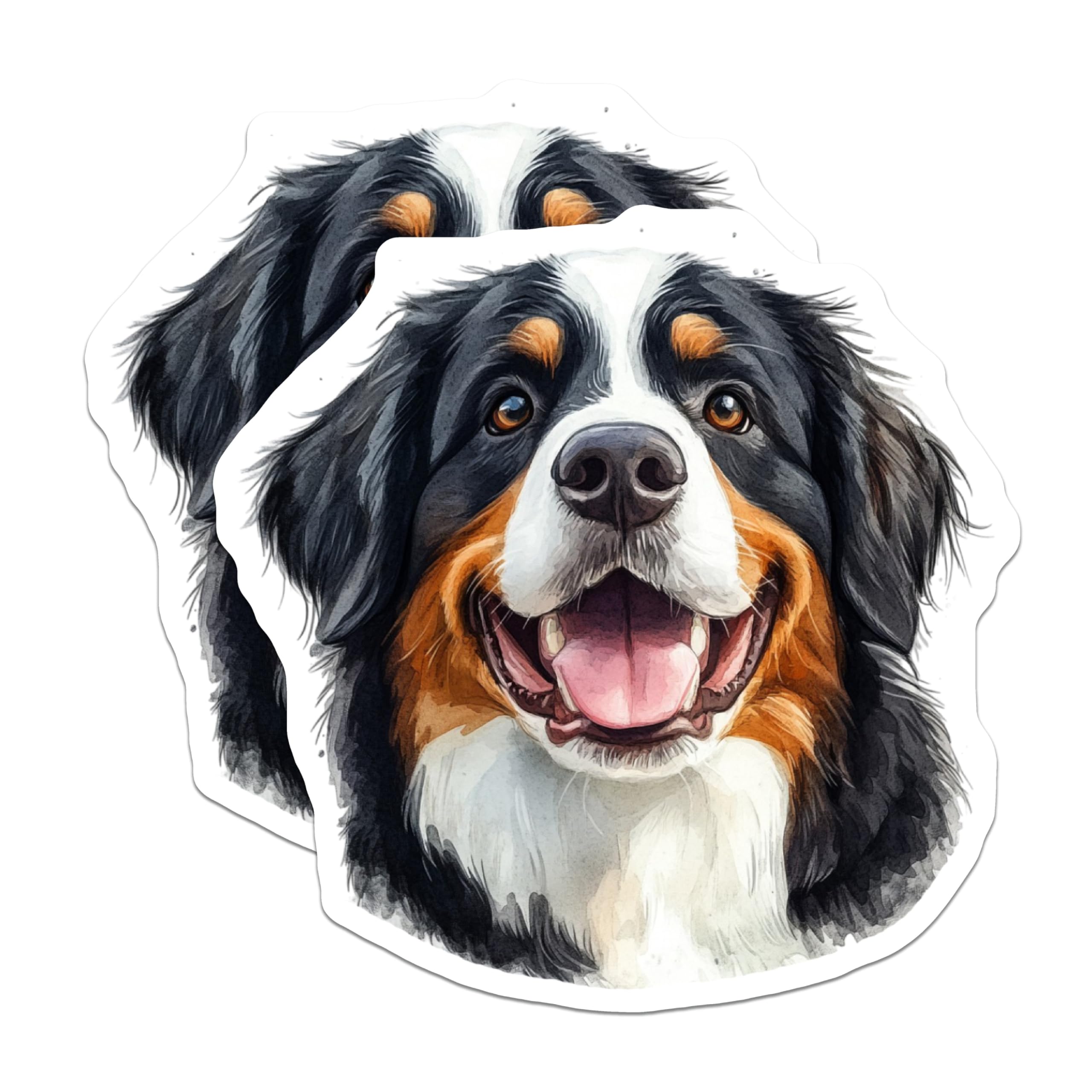 (2 Pack) Bernese Mountain Dog Magnets - Berner Dog Mom - Dog Lover Refrigerator Magnets - 5" On Longest Side - Premium Magnet - for Cars, Refrigerators, Toolboxes, Lockers - Made in USA - MAG14046