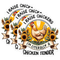 (3 Pack) Chicken Tender Decals - Funny Chicken Lover - Chicken Raising Decals - 3 Inches On Longest Side - Easy Peel & Apply - Made in USA - 3MCS6857