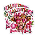 (2 Pack) Anti Valentines Day Magnets - Funny Highland Cow - Sarcastic Quote Fridge Decor - 5 Inches On Longest Side - Thick Durable Magnet - Made in USA - MAG25188