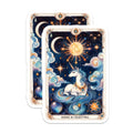 (2 Pack) Celestial Unicorn Magnets - Magic Creature Decor - Fantasy Art Illustration - 5" On Longest Side - Premium Magnet - for Cars, Refrigerators, Toolboxes, Lockers - Made in USA - MAG15183