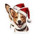 (2 Pack) Christmas Dog Magnets - Smiling Canine Decor - Holiday Pet Accessory - 5 Inches On Longest Side - Thick Durable Magnet - Made in USA - MAG25187