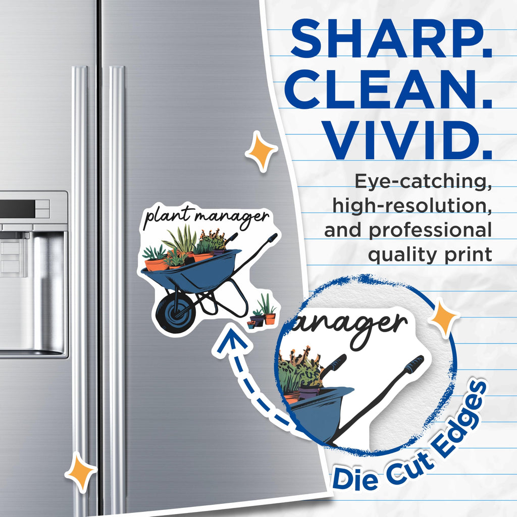(2 Pack) Plant Manager Magnets - Gardening Enthusiast - Wheelbarrow of Plants - 5" On Longest Side - Premium Magnet - for Cars, Refrigerators, Toolboxes, Lockers - Made in USA - MAG17616