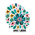(2 Pack) Love Like Jesus Magnets - Inspirational Floral Magnets - Christian Inspirational Magnets - 5" On Longest Side - for Cars, Refrigerators, Toolboxes, Lockers - Made in USA BMCS3115
