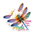 (2 Pack) Dragonfly Quote Magnets - Inspirational Angel Saying - Refrigerator Decor for Home - 5 Inches On Longest Side - Thick Durable Magnet - Made in USA - MAG36792