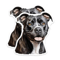 (2 Pack) Pitbull Dog Magnets - Bully Breed Art - Dog Mom Pet Parent Home Decor - 5 Inches On Longest Side - Thick Durable Magnet - Made in USA - MAG30384