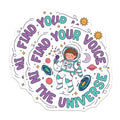 (2 Pack) Astronaut Magnets - Find Your Voice in Universe - Singing Space Decor Art - 5 Inches On Longest Side - Thick Durable Magnet - Made in USA - MAG20696