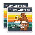 (2 Pack) That's What I Do Drink Beer Magnet - Quirky Home Decor - 5" On Longest Side - Sticks to Smooth Flat Surfaces - Made in USA - MAG9966