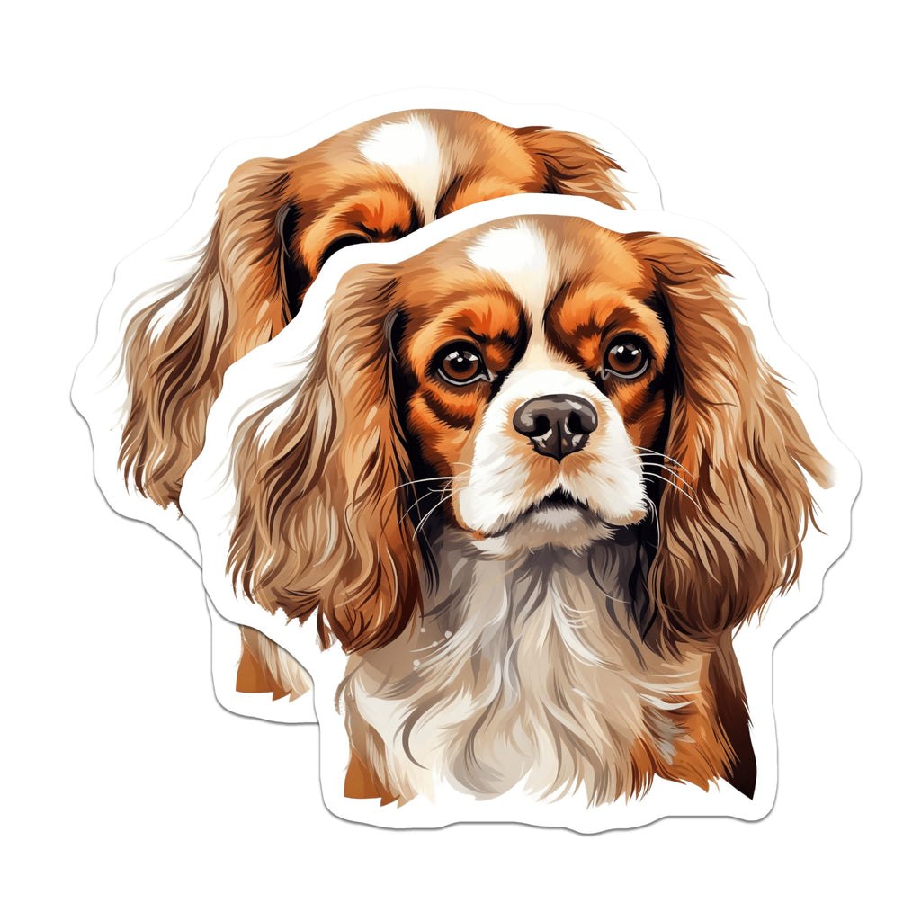 (2 Pack) Cavalier King Charles Spaniel Magnets - Dog Lover Fridge Decor - Pet Owner Refrigerator Accessory - 5 Inches On Longest Side - Thick Durable Magnet - Made in USA - MAG28917