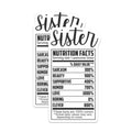 (2 Pack) Sister Magnets - Nutrition Facts - Awesome Sister Refrigerator Magnets - 5" On Longest Side - Premium Magnet - for Cars, Refrigerators, Toolboxes, Lockers - Made in USA - MAG14312