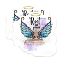 (2 Pack) Rest in Peace Magnets - Angel Wings Memorial - Loss of Loved One - Sympathy Refrigerator Magnets - 5 Inches On Longest Side - Thick Durable Magnet - Made in USA - MAG36367