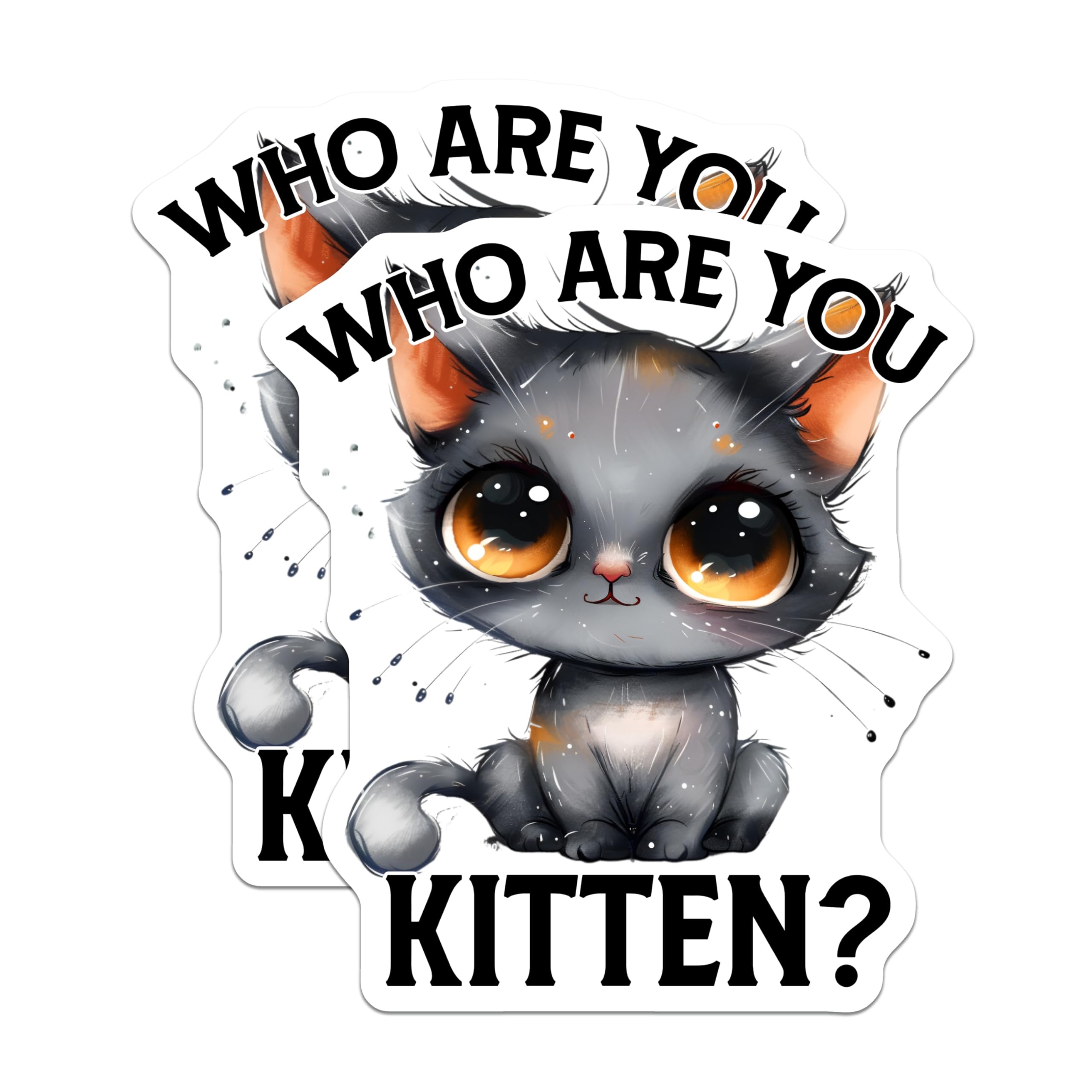 (2 Pack) Kitten Quote Magnets - Cute Cat Art - Refrigerator Decor - 5" On Longest Side - Premium Magnet - for Cars, Refrigerators, Toolboxes, Lockers - Made in USA - MAG16311
