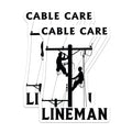 (2 Pack) Lineman Magnets - Cable Care Utility Worker Magnets - Electrical Grid Service Technician - Power Pole Worker Decor - 5 Inches On Longest Side - Thick Durable Magnet - Made in USA - MAG22417