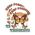 (2 Pack) Keep Positive Thinking Magnets - Retro Butterfly Decor - Good Vibes Aesthetic - 5 Inches On Longest Side - Thick Durable Magnet - Made in USA - MAG39809