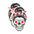 (2 Pack) Skull with Bandana Magnets - Skeleton Decor - Rockabilly Accessories - 5" On Longest Side - Premium Magnet - for Cars, Refrigerators, Toolboxes, Lockers - Made in USA - MAG18585