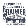(2 Pack) Mount Rainier Magnets - National Park - Washington State Souvenir - 5" On Longest Side - Premium Magnet - for Cars, Refrigerators, Toolboxes, Lockers - Made in USA - MAG18616