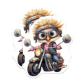 (2 Pack) Biker Owl Magnets - Motorcycle Bird Art - Cool Fridge Magnets - 5" On Longest Side - Premium Magnet - for Cars, Refrigerators, Toolboxes, Lockers - Made in USA - MAG16747