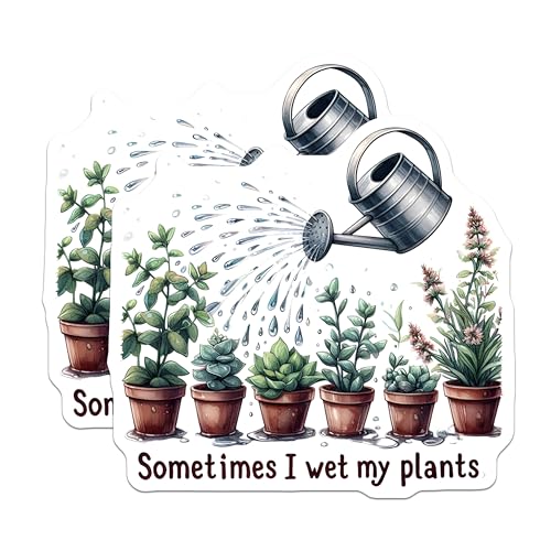 (2 Pack) Sometimes I Wet My Plants Magnets Magnets - 5" On Longest Side - Made in USA - Sticks to Refrigerators & Metal Surfaces - MAG8806
