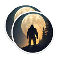 (2 Pack) Bigfoot Silhouette Magnets - Sasquatch Forest Decor - Full Moon Cryptid Accessory - 5 Inches On Longest Side - Thick Durable Magnet - Made in USA - MAG27213
