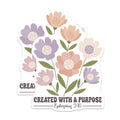 (2 Pack) Floral Verse Stickers - Religious Flower - Inspirational Sticker - Christian Decal- 5" On Longest Side - Sticks to Smooth Flat Surfaces - Made in USA - BMCS16710