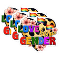 (3 Pack) Love Has No Gender Decals - Pride Decal - Equality Decal - 3 Inches On Longest Side - Easy Peel & Apply - Made in USA - 3MCS7021