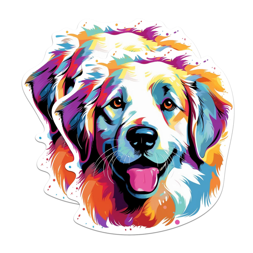(2 Pack) Great Pyrenees Dog Breed Magnets - 5 Inches On Longest Side - Choose from Over 100 Dog Breeds - for Cars, Refrigerators, Toolboxes - Made in USA - MAG1870