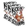 (3 Pack) Kicking Screaming Decals - Funny Donkey - Laptop Decal - 3 Inches On Longest Side - Easy Peel & Apply - Made in USA - 3MCS2915