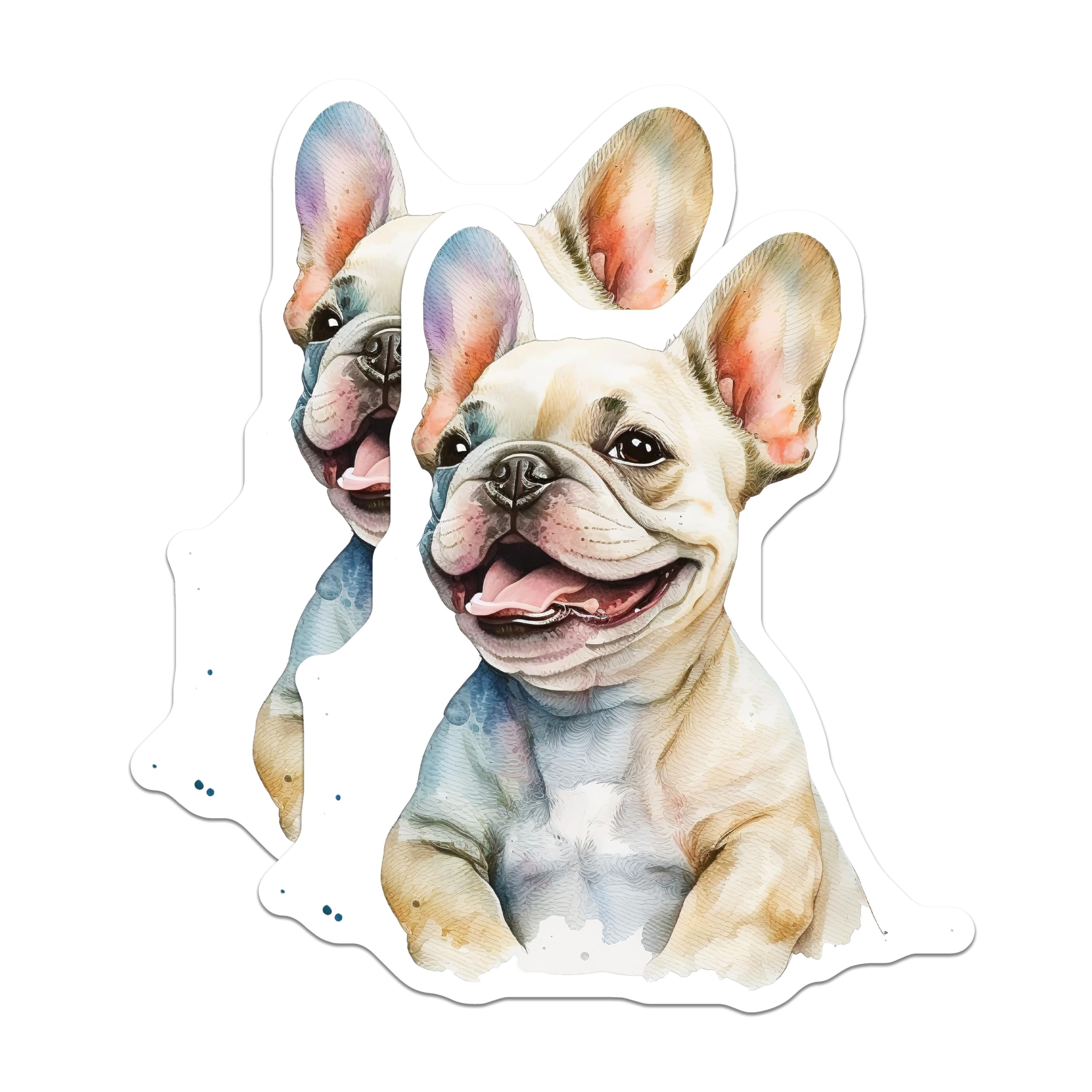 (2 Pack) French Bulldog Magnets - Cute Dog Magnets - Refrigerator Art - 5" On Longest Side - Premium Magnet - for Cars, Refrigerators, Toolboxes, Lockers - Made in USA - MAG15719
