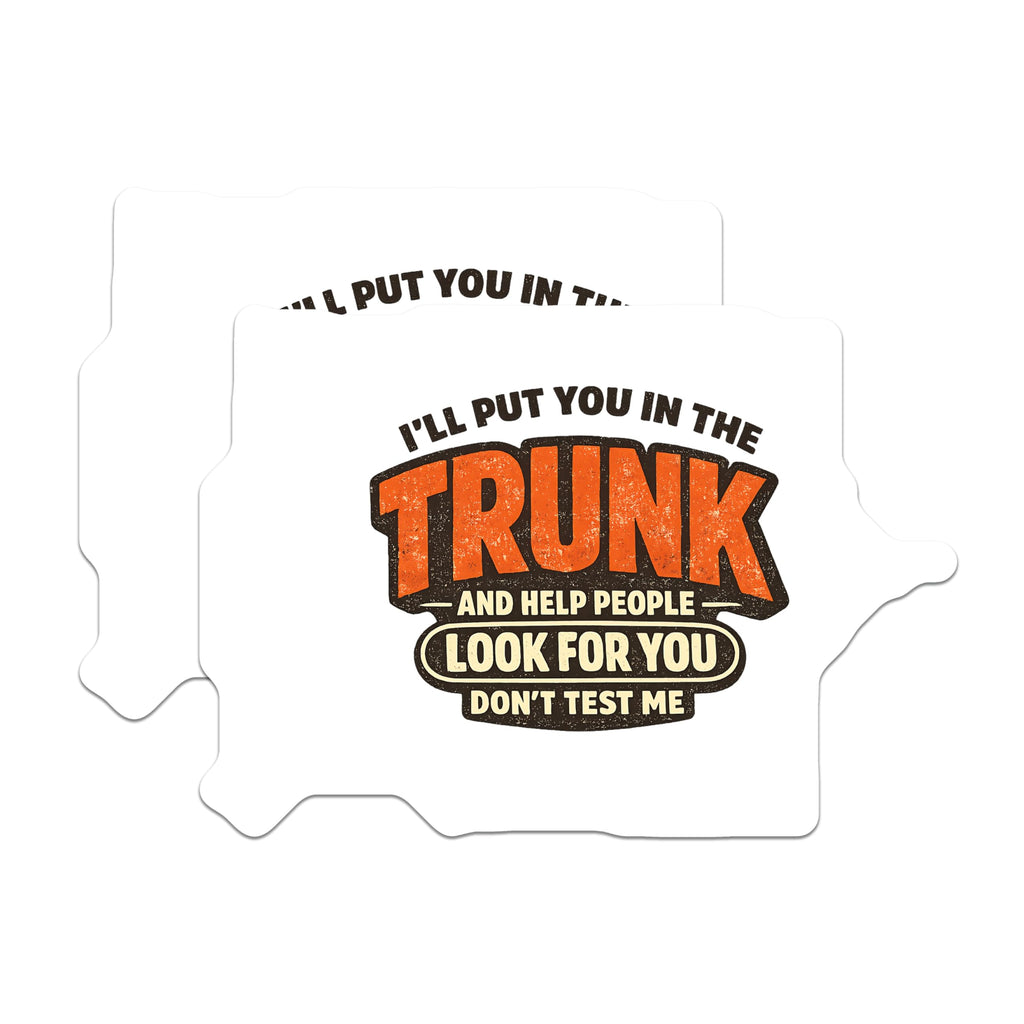 (2 Pack) Dont Test Me Magnets - Sarcastic Humor Saying - Funny Refrigerator Locker Decor - 5 Inches On Longest Side - Thick Durable Magnet - Made in USA - MAG21925