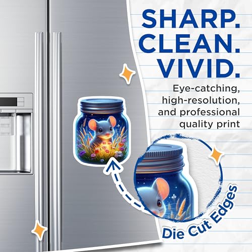 (2 Pack) Animal Art Magnet - Refrigerator Decor - Kitchen Accessories - Home Decoration - 5" On Longest Side - Sticks to Smooth Flat Surfaces - Made in USA - MAG9369