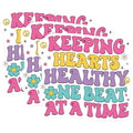 (3 Pack) Heart Health Decals - Retro Style - Laptop Decal - 3 Inches On Longest Side - Easy Peel & Apply - Made in USA - 3MCS7900