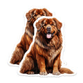 (2 Pack) Tibetan Mastiff Dog Magnets - Fluffy Pet Animal Art - Dog Mom Fridge Decoration - 5 Inches On Longest Side - Thick Durable Magnet - Made in USA - MAG26213