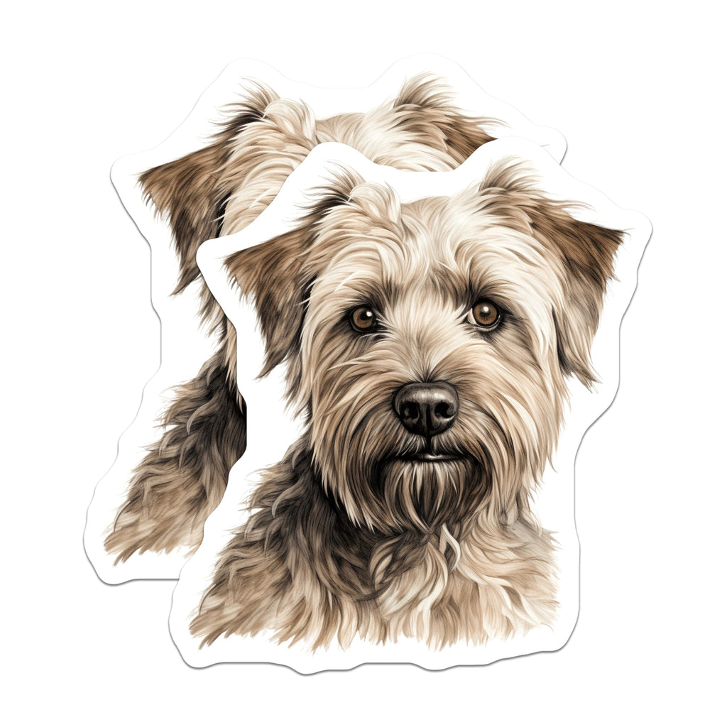 (2 Pack) Wheaten Terrier Magnets - Dog Lover Refrigerator - Pet Owner Home Accents - 5 Inches On Longest Side - Thick Durable Magnet - Made in USA - MAG30538