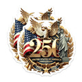 (2 Pack) USA 250th Anniversary Magnets - American Semiquincentennial - Patriotic Decor 1776 2026-5 Inches On Longest Side - Thick Durable Magnet - Made in USA - MAG39643