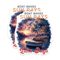 (2 Pack) Lake Scene Magnets - Sunset Rowboat Decor - Nature Landscape Art - 5 Inches On Longest Side - Thick Durable Magnet - Made in USA - MAG37033
